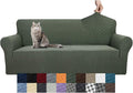 YEMYHOM Couch Cover Latest Jacquard Design High Stretch Extra Large Sofa Covers Pet Dog Cat Proof Oversized Slipcover Non Slip Magic Elastic Furniture Protector (XL Sofa, Army Green) by YEMYHOM