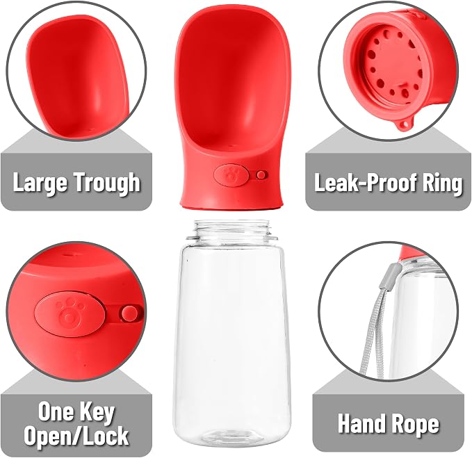 Mr. Pen- Portable Dog Water Bottle, 19 oz, Large | Leak Proof Puppy Water Dispenser with Drinking Feeder for Pets, Outdoor Walking, Hiking, Travel, Not Dishwasher Safe - Image 5