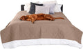 Furhaven Waterproof & Non-Slip King Size Mattress Cover Protector for Dogs & Cats, Washable, For Beds, Couches, & Car Seats - Quilted Twill Blanket Mattress Cover - Brownstone, Jumbo/King Size by FurHaven