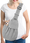 SlowTon Dog Carrier Sling - Thick Padded Shoulder Strap Adjustable, Cloud S | Dog Carriers for Small Dogs, Puppy Carrier Purse for Pet Cat with Front Zipper Pocket Safety Belt Machine Washable by SlowTon