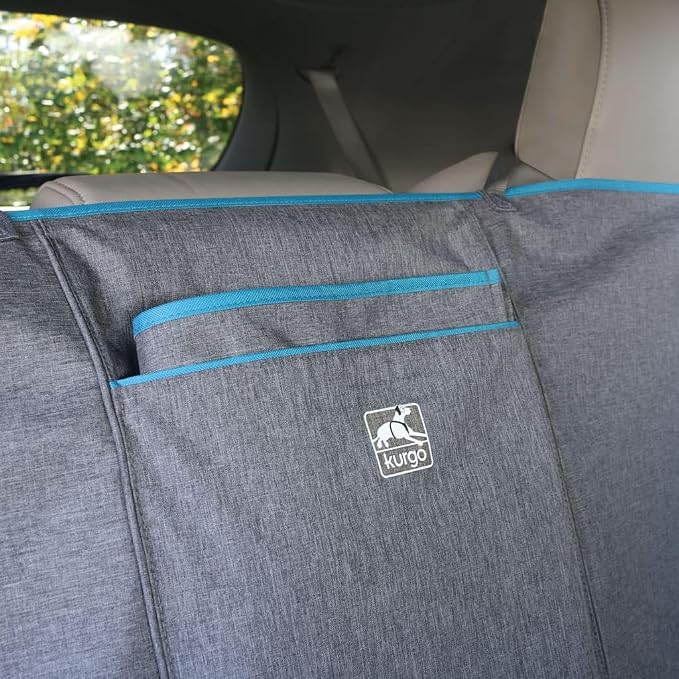 Kurgo Coast to Coast Hammock, Heather Grey, 55" Wide | Full-Coverage Seat Cover with Rufftex Floor Guard, Protects from Muddy Paws & Pet Hair, Water & Stain Resistant, Secure Fit - Image 7