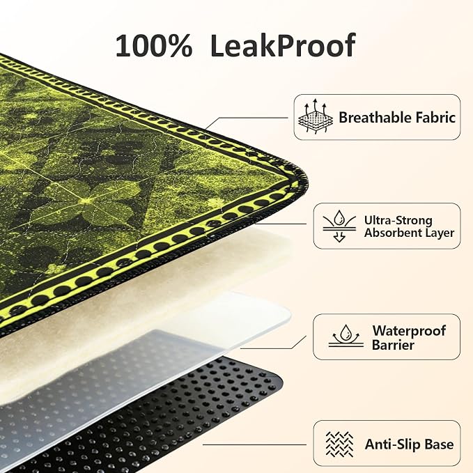 Washable Guinea Pig Pee Pads,Reusable Guinea Pig Cage Liner 2 Pack | Waterproof, Leak-Proof, Absorbent & Non-Slip, 24"x48" Bedding Potty Training Mat for Small Animal Rabbit Bunny Hamster Rat - Image 7