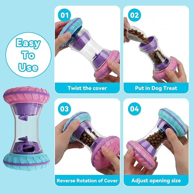 MateeyLife Interactive Dog Puzzle Toy for Small Medium Large Dogs | Adjustable Treat Dispensing Slow Feeder, Interactive Dog Toys Roller, Boredom Relief Enrichment Toys to Keep Them Busy - Image 6