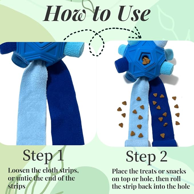 Interactive Snuffle Ball for Dog Toys Unbreakable Upgrade Ball Toy | Dog Puzzle Toys Foraging Snuffle Mat Puppy Dog Treat Dispenser Slow Feeder Toys for Small Medium Large Dog (Blue) - Image 7