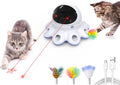 ORSDA Cat Laser Toy, 2-in-1 Interactive Automatic Motion Activated Moving 8 Holes Whack A Mole Feather, USB Rechargeable Electronic Smart Sensor Kitten Toys for Indoor Exercise by ORSDA