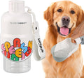 Dog Water Bottle, Leakproof Portable Water Bottle for Dogs, Dog Travel Water Bottles with Convenient Bottles Strap, Dog Travel Accessories for Walking, Hiking, Outdoor, Camping (17oz White) by SUPERDESIGN