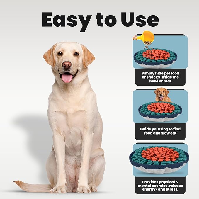 PET ARENA Snuffle Mat Dog Puzzle Toy Slow Feeder for Training & Enrichment | Promotes healthy habits with nose work activities reducing boredom while supporting focus engagement daily exercise routines - Image 3