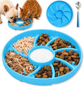 Slow Feeder Dog Bowl Silicone Suction Cup Anti Spill Dogs Cats | strong suction base prevents sliding, extends mealtime, reduces anxiety, textured surface, dishwasher safe by guardingwhatyouLove