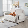 TAOCOCO Waterproof Loveseat Covers for Dogs, Non Slip Couch Cover, 2 Seater | Washable Love Seat Covers with Arms for 2 Cushion Couch, Dog Sofa Cover Protector, Pockets & Backless Design, Off White by TAOCOCO