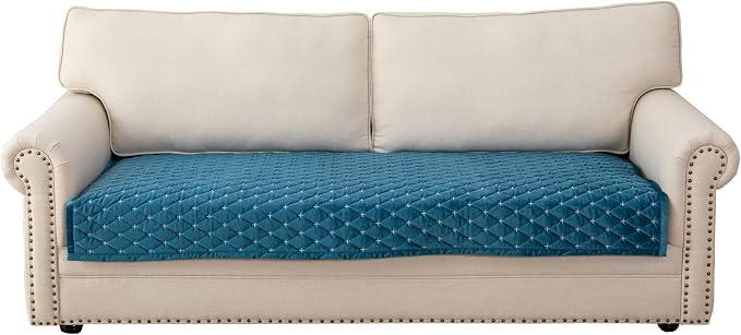 Eismodra Couch Cover,Sectional Couch Covers,Sofa Covers for 3 Cushion Couch,Anti-Slip Sofa Slipcovers for Dogs Cats Kids Loveseat Recliner L Shaped Armrest Backrest,Blue 36''x82''(Only 1 Piece) by Eismodra