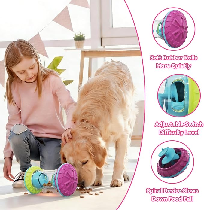 MateeyLife Interactive Dog Puzzle Toy for Small Medium Large Dogs | Adjustable Treat Dispensing Slow Feeder, Interactive Dog Toys Roller, Boredom Relief Enrichment Toys to Keep Them Busy - Image 5