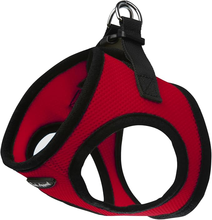 Bark Appeal Red Step-in Dog Harness for Extra Small Sized Pets – Updated Sizing, Re-Measuring is Essential – Soft Vest Harness – Anti-Choke with Adjustable Strap & Heavy Duty Clip – XXS by BarkAppeal
