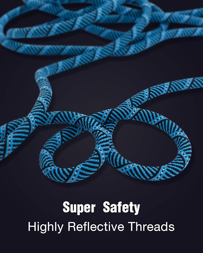 (2 Pack) Long Dog Leash for Dog Training 15FT/30FT/50FT, Dog Rope Check Cord with Reflective Thread for Large Medium Small Dogs, Dog Tie-Out Cable Lead for Hunting, Camping or Backyard - Image 5