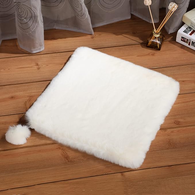 SHENGOCASE 2-Pack 18" x 18" Faux Rabbit Fur Cat Condo Replacement Cushion. Cat Dog Bed Cushion Pad for Window Perch Cat Tree Tower Carrier Cage Crate Kennel Furniture - Image 2