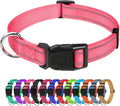 TagME Small Dog Collar, Reflective Puppy Collar, Baby Pink, 3/4" Width | Lightweight, Nylon Collar for Puppies and Small Dogs, Adjustable Length, 12 Color Choices, Reflective for Evening Walks by TagME