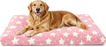 Orthopedic Dog Bed for Large Dogs, Washable Dog Mat with Removable Zippered Cover, Non-Slip Bottom, Comfort Crate Bed (Big&Little Stars Pink, L(35"*23"*3.1")) by %E7%AB%8B%E5%8D%B3%E8%B4%AD%E4%B9%B0