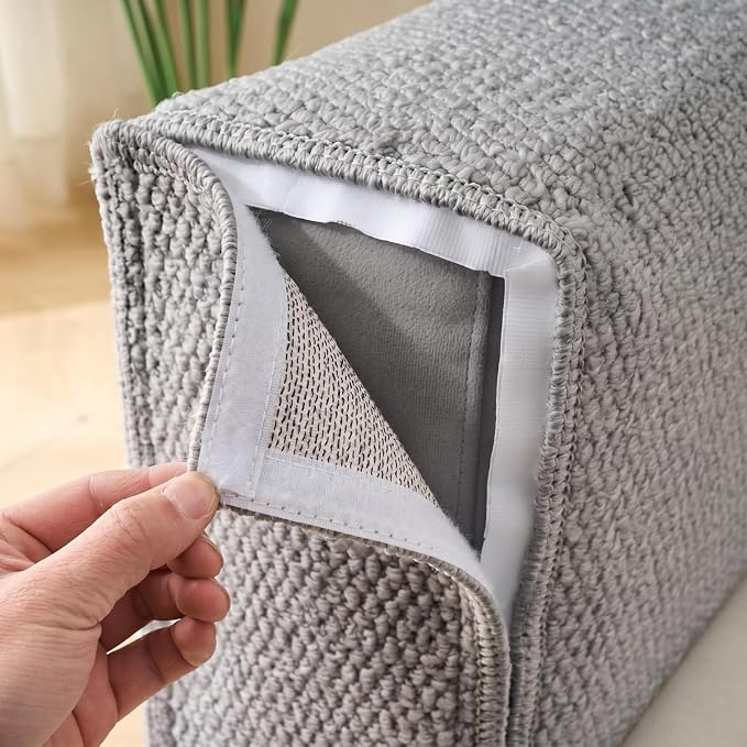 SHENGOCASE Cat Scratch Pad for Couch Sofa Armrest, Carpet Scratcher Cover, Corner Protector, Grey (10.2") - Image 6