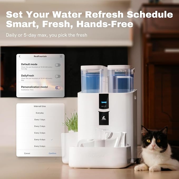 Automatic Cat Water Fountain 10L/338 oz Self Filling, Pet Drinking Fountains Dogs, Smart Bowl 5G WiFi Filtered Water Dispenser Easy Cleaning Oxygen-Rich, Wastewater Separate, No Slime, Quiet - Image 2