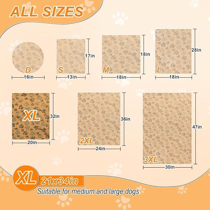 Dog Heating Pad 32×20 in for Dogs, Intelligent Temperature Control Switch with Normally Open On Function,Whelping Box with Reinforced Electric Wire Rope, Plush Fabric Cotton Cover-Apricot - Image 2