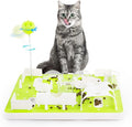 ALL FOR PAWS Interactive Cat Puzzle Feeder, Slow Feeder with Teaser Ball, Treat Maze Feeder & Brain Toy, Mentally Stimulating Enrichment Toy for Kittens & Indoor Cats by Home
