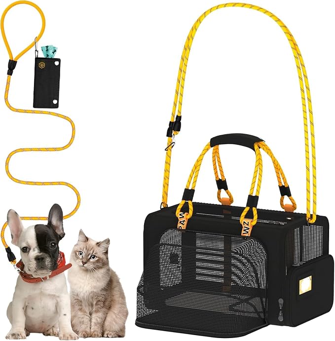 PAWZIDEA Expandable Pet Carrier for Small Cats & Dogs, TSA Airline Approved | 18"×11"×11" Soft-Sided Small Dog Travel Bag, Collapsible Top-Load Cat Carrier for 2 Cats Under Seat, Puppy Car Seat Up 15lbs by PAWZIDEA-Inlovejoywelive