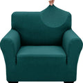 ZNSAYOTX 1 Piece Jacquard Chair Slipcovers for Living Room High Stretch Chair Covers with Arms Anti Slip Pets Friendly Couch Sofa Armchair Cover Furniture Protector (Small, New Pattern Blackish Green) by ZNSAYOTX