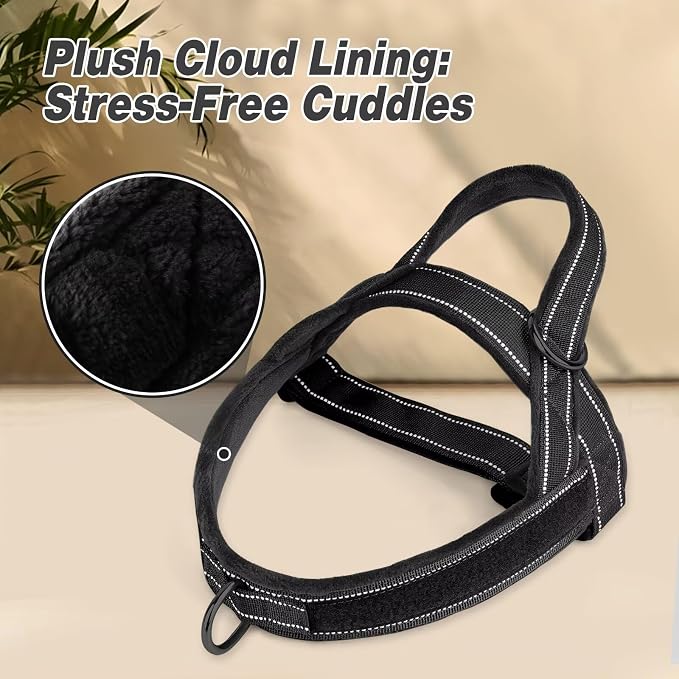 Forestpaw No Pull Dog Harness with Large Handle,Comfortable,M,Black | Adjustable Fits Chest 23-28",28-50 lbs,Slip On,Quick Release Buckle,Easy Control,Soft Padded,for Medium Dogs Walking Training - Image 7