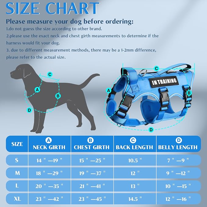 WINSEE Escape Proof Dog Harness with Double Handle+4 Removable Patches | Service Working Molle Harness with Double Handle for Small Dogs, Tactical Pet Reflective Vest for Walking Hiking Hunting - Image 5