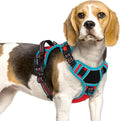 Eagloo Dog Harness No Pull for Small Dogs, Easy On & Off with 3 Buckles | No Choke with Front Clip, Adjustable Fit, MOLLE System, Reflective Vest, Easy Control for Walking, Red & Teal, Small by GoExplorewithEagloo