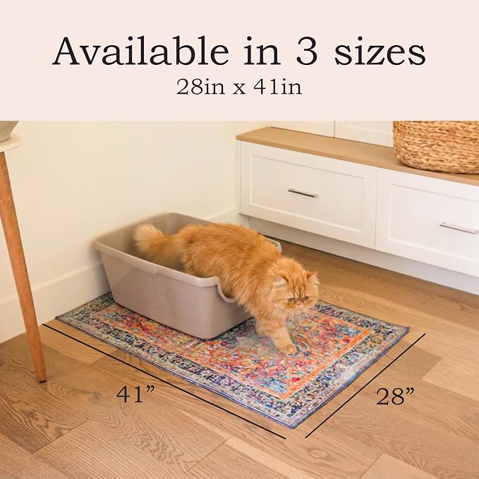 Lovewag Cat Litter Mat, Litter Box Mat, Sage Forest, 28x41, 2 Pack | Washable litter mat cover, kitty litter mat & cat mat for litter box, litter trapping mat, prevents tracking, multi-cat - Image 2