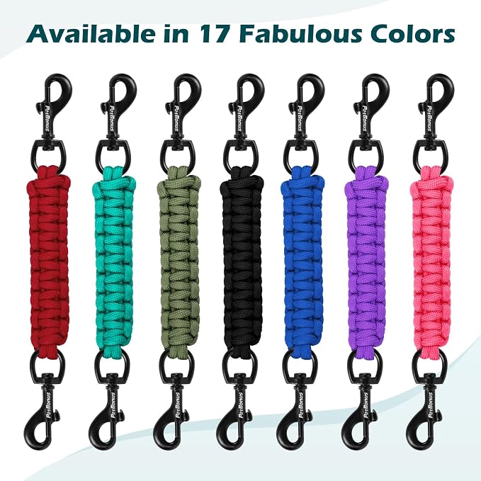 PetBonus Dog Collar Safety Clip, Handmade Prong Collar to Harness Connector | Dog Leash Backup Safety Strap, Escape Proof, Double Ended Clasp, Lead Connector for Pinch Collar, Harness (Orange) - Image 7