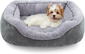 Small Dog Bed for Small Dogs, Cat Beds for Indoor Cats Washable, Orthopedic Dog Bed, Warming Soft Calming Sleeping Puppy Bed Durable Pet Bed with Anti-Slip Bottom S(20"x19"x6") by INVENHO
