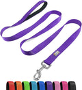 6 FT Reflective Dog Leash for Medium Dogs,Purple | Padded Handle,Metal D-Ring,Heavy Duty Nylon Webbing, for Walking & Training by Penseepet