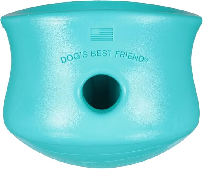 WEST PAW Zogoflex Toppl Interactive Treat Dispensing Puzzle Dog Toy for Mental Stimulation & Enrichment-Holds Kibble & Treats-Lickable, Freezable & Dishwasher Safe-Made in USA-XL-Teal by WestPaw