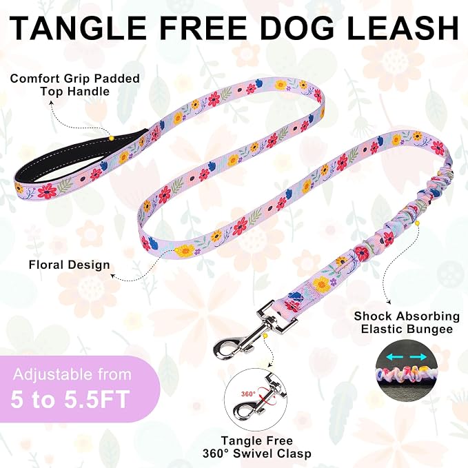 BEAUTYZOO Small Dog Harness and Leash Set, No Pull Step in Puppy Vest | Adjustable Quick Fit No Choke Escape Proof, Breathable with Handle, Lightweight, Easy Control for Walking, Floral S - Image 7