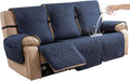 Genina Waterproof Couch Cover for Reclining Couch 3 Seater Non-Slip, Washable Recliner Sofa Covers for 3 Cushion Couch, Furniture Covers Couch Protector for Dogs Pets Kids (Navy, Recliner Sofa) by Genina