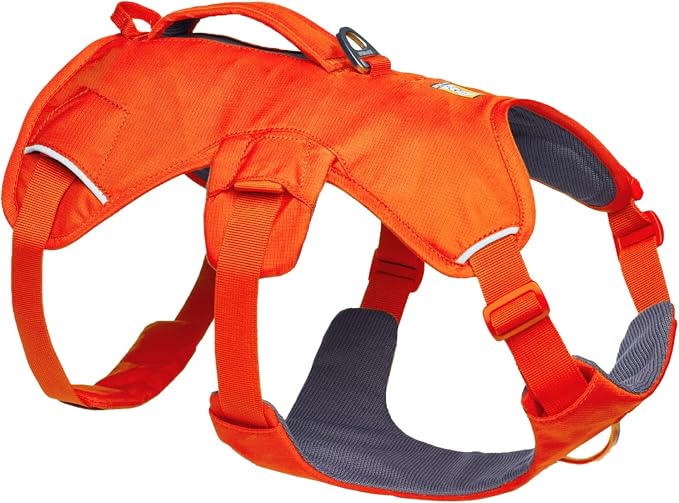 Ruffwear, Web Master, Multi-Use Support Dog Harness, Hiking and Trail Running, Service and Working, Everyday Wear, Blaze Orange, X-Small by RuffwearInc