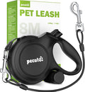 Pecute Retractable Dog Leash 26ft with Chew Proof Extender for 33-110 lbs | Heavy Duty Dog Leash Retractable for Large Biter with Poop Bag Holder, Anti-Slip Grip, Reflective, 360° Tangle-free by pecute