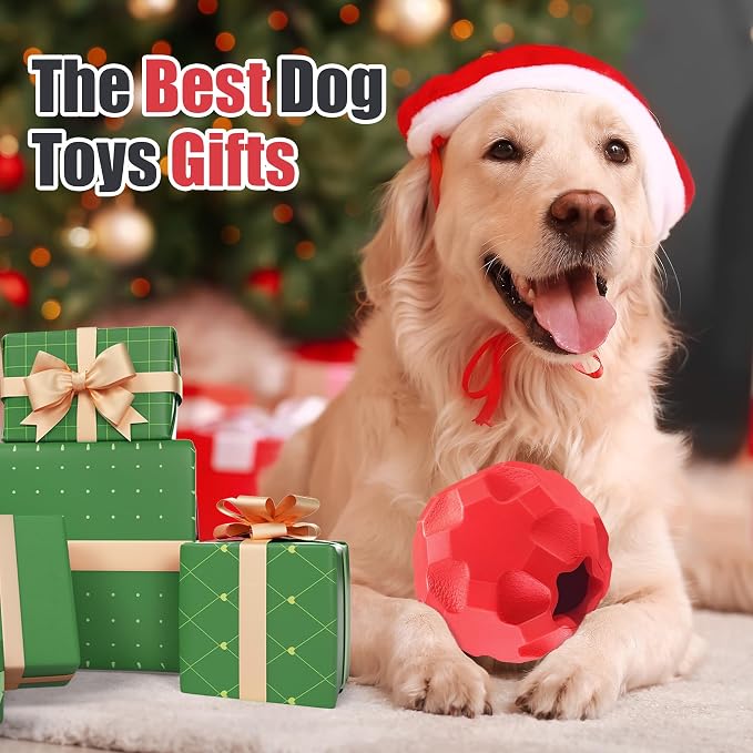 Rubber Treat Dispensing Dog Toys for Aggressive Chewers Large Breed | Dog Treat Ball for Dogs, Balls for Dogs, Interactive Dogs Toys for Boredom to Keep Them Busy, Treat Toy Ball - Image 8