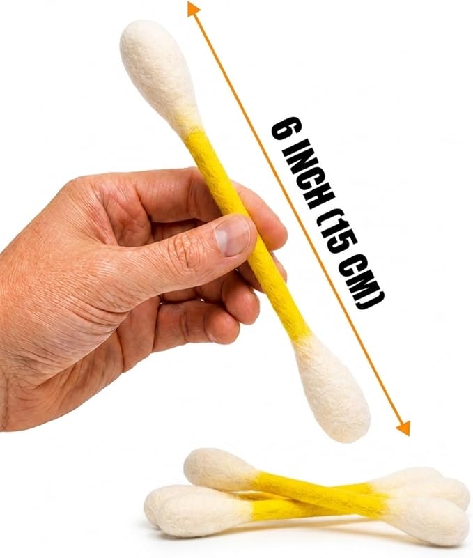 Glaciart One Swabs Cat Toys with Catnip - 6 Pk | Durable for Chew, Cute Cat Toys Interactive Kitty for Boredom, Exercise, & Play | Filled w/Organic Catnip for Anxiety & as Digestive Aid | Gift Idea - Image 2