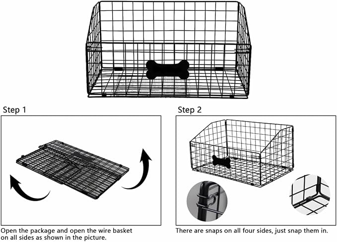 Dog Toy Bin-Dog Toy Basket-Metal Storage Box-Chew-Proof Dog Food Toy Storage Container-Toy Box For Living Room Area-Dog Storage Organizer-For Puppy Leash,Accessories, Blanket Food Storage Container. - Image 4