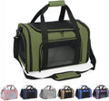 Pet Carrier for Cats and Dogs Up to 15 lb,Olive Green, Medium | 17 x 11 x 11 in, Airline-Compatible, Safety Leash, Luggage Sleeve, Foldable by Unknown