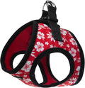Bark Appeal Red Hibiscus Step-in Dog Harness for Large to X-Large Sized Pets – Updated Sizing, Re-Measuring is Essential – Soft Vest Harness – Anti-Choke with Adjustable Strap & Heavy Duty Clip – XL by BarkAppeal
