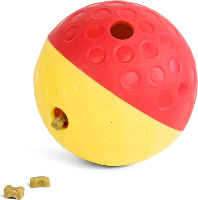 Outward Hound Nina Ottosson Treat Tumble Dog Toy Puzzle Ball, 5.8" | Level 1 Easy, Food-Dispensing Ball, Holds 1 Cup Kibble or Treats, No BPA, Interactive Enrichment, Dogs & Puppies by OutwardHound