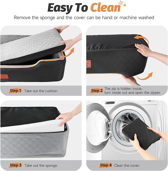 XIEEAOZEE Large Dog Car Seat for Pets Under 100 lbs, Backseat Dog Car Bed | Washable Pet Booster Seat for 2 Medium Dogs, Pet Travel Seat with Storage Pockets, Safety Belts - Image 7
