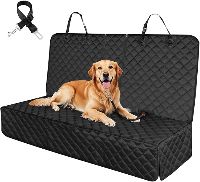 Dog Car Seat Cover for Back Seat Pet Cover for Dogs Waterproof Car Seat Protector Bench Seat Cover, Scratchproof Nonslip Durable Car Seat Covers for SUV,Truck &Cars (Standard Size:52W*48L) by HNCPSYCARSEATCOVERFORDOGS
