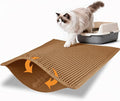 Pieviev Litter Mat, Double-Layer Waterproof Litter Trap, 30" x 24" Brown | Honeycomb Design Catches Scattered Particles to Stop Tracking, Urineproof Base Protects Floors, Easy to Clean by Pieviev