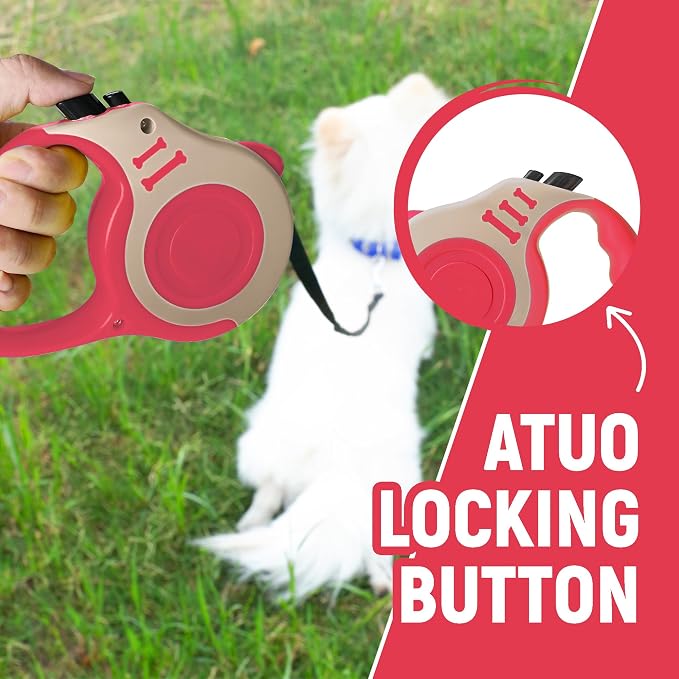 Retractable Dog Leash Automatic Telescopic Tractor Dog Tape | Pet Tape 10/16 FT Durable and Convenient, with Non-Slip Handle, Suitable for Small and Medium-Sized Dogs - Image 4