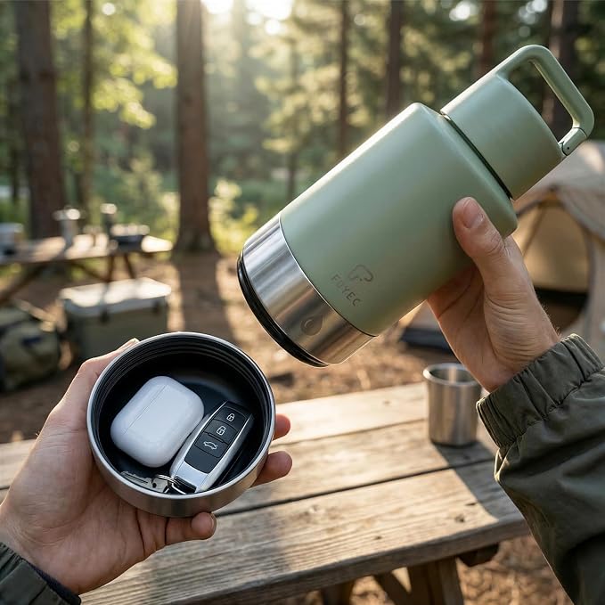 32oz 3-in-1 Dog Water Bottle Stainless Travel Cup with 2 Bowls,Green | 2 Detachable Food and Water Bowls | Leak Proof | Ideal Gift for Dog Lovers for |Pet Gear for Outdoors, Hiking, Parks - Image 7