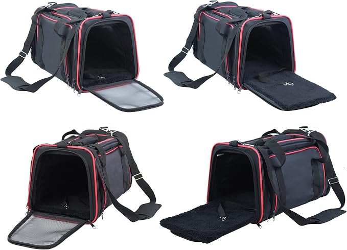 EliteField Expandable Soft Pet Carrier for Cats & Dogs (3-Year Warranty) | Airline Approved, Waterproof, Dual Expansions, Removable Fleece Bed & Cover, Built-In Leash, Top Door, Foldable - Image 7